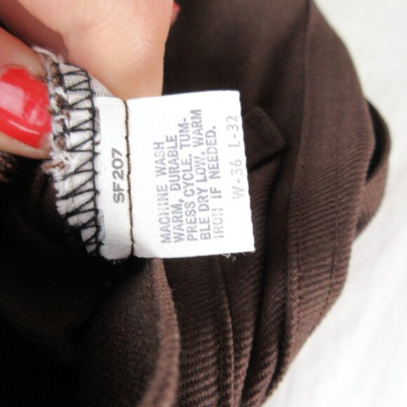 Levi's VTG Deadstock Saddleman Boot Cut Regular Fit Jeans Size 36 Brown - Picture 5 of 16